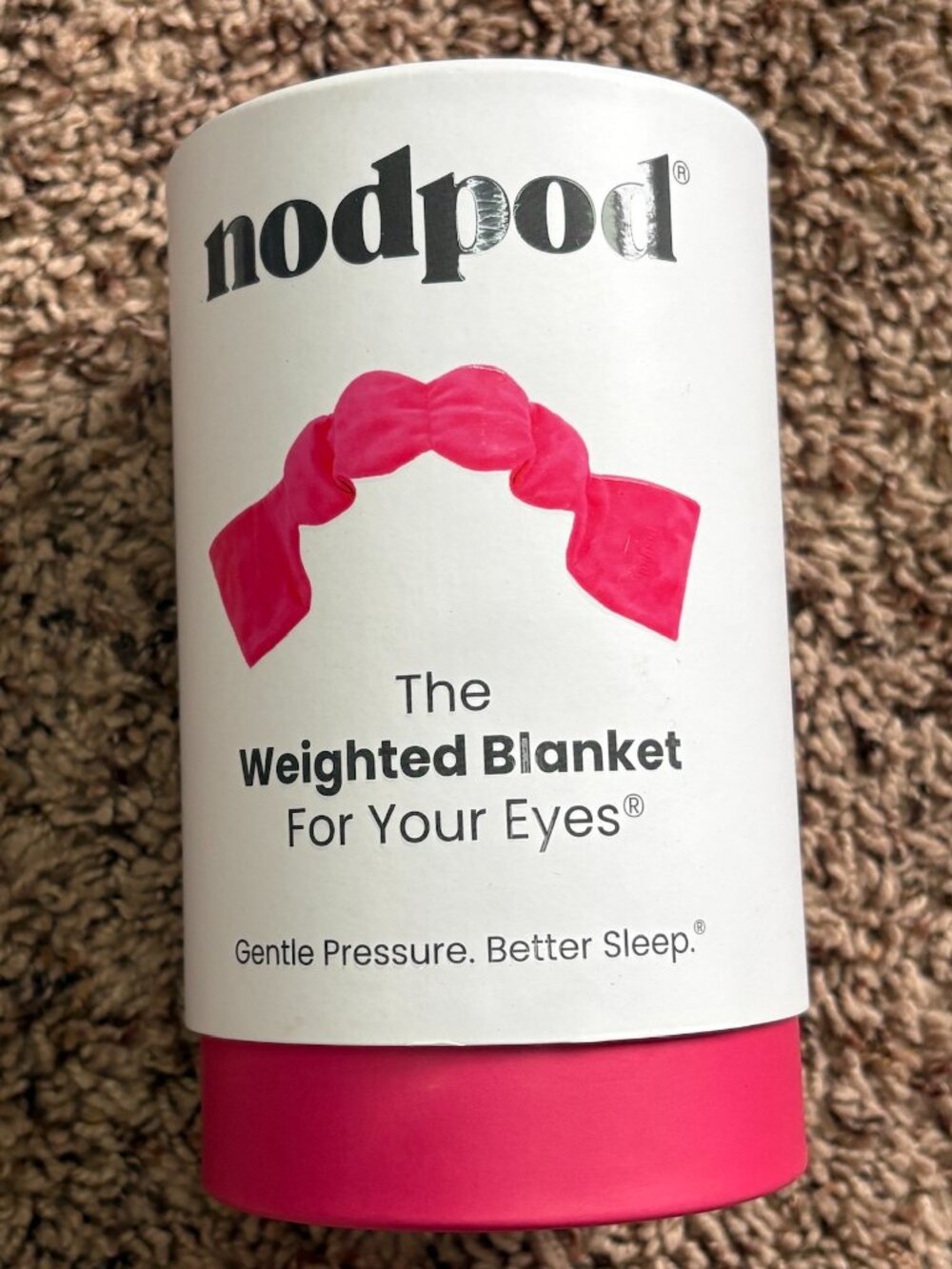 NODPOD WEIGHTED SLEEP MASK LIMITED RELEASE DARK PINK BLANKET FOR EYES EUC
